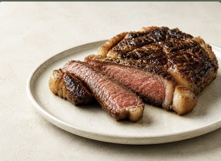 Carnivore-style plated steak